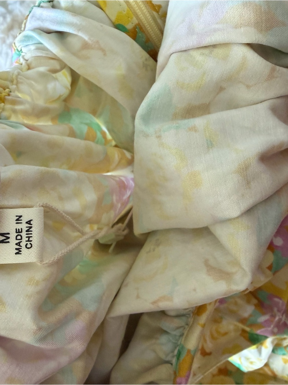 For Love And Lemons Yellow Floral Ruffle Sleeve Dress - Picture 3 of 5